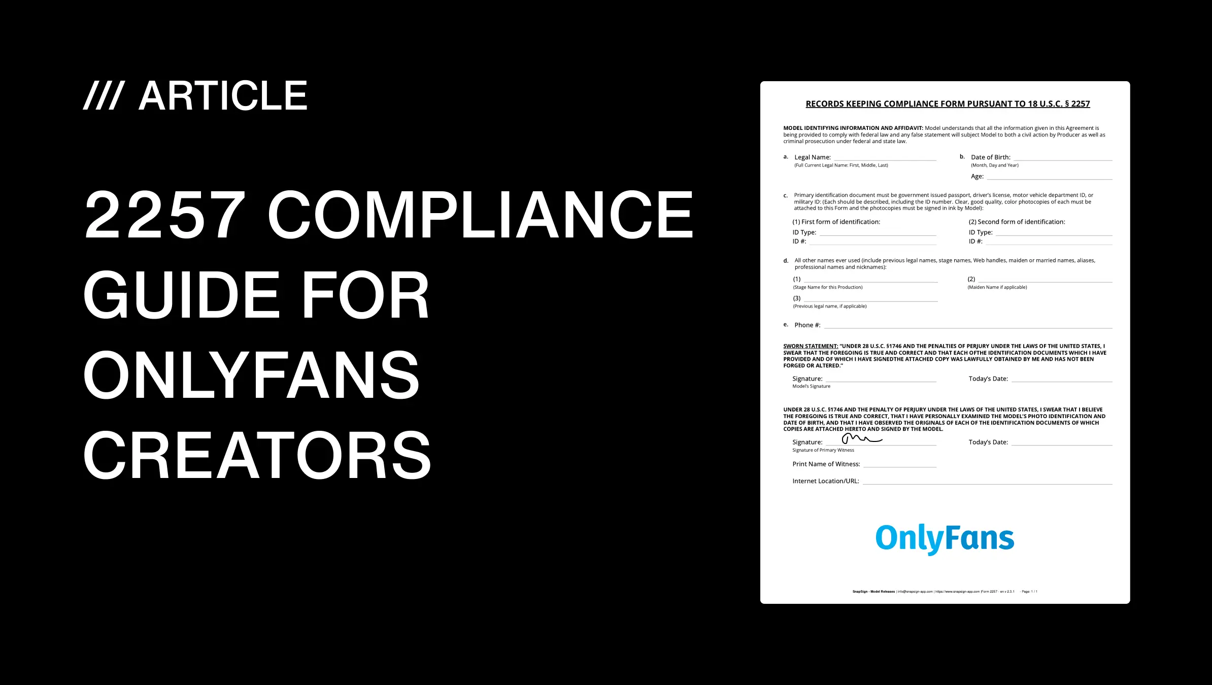 2257 Compliance Guide for OnlyFans Creators