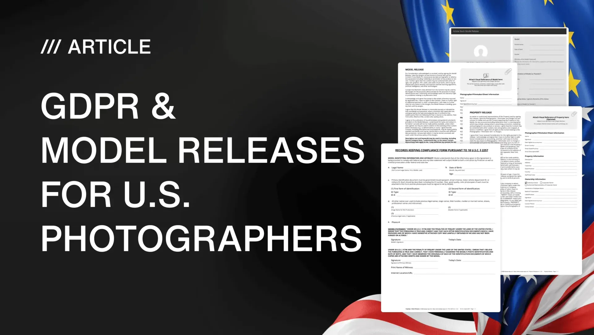 GDPR & Model Releases for U.S. Photographers