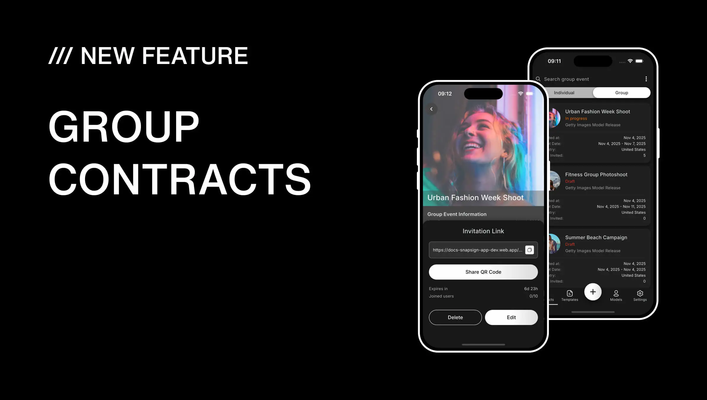 SnapSign Group Contracts: Simplify Model & Crew Agreements