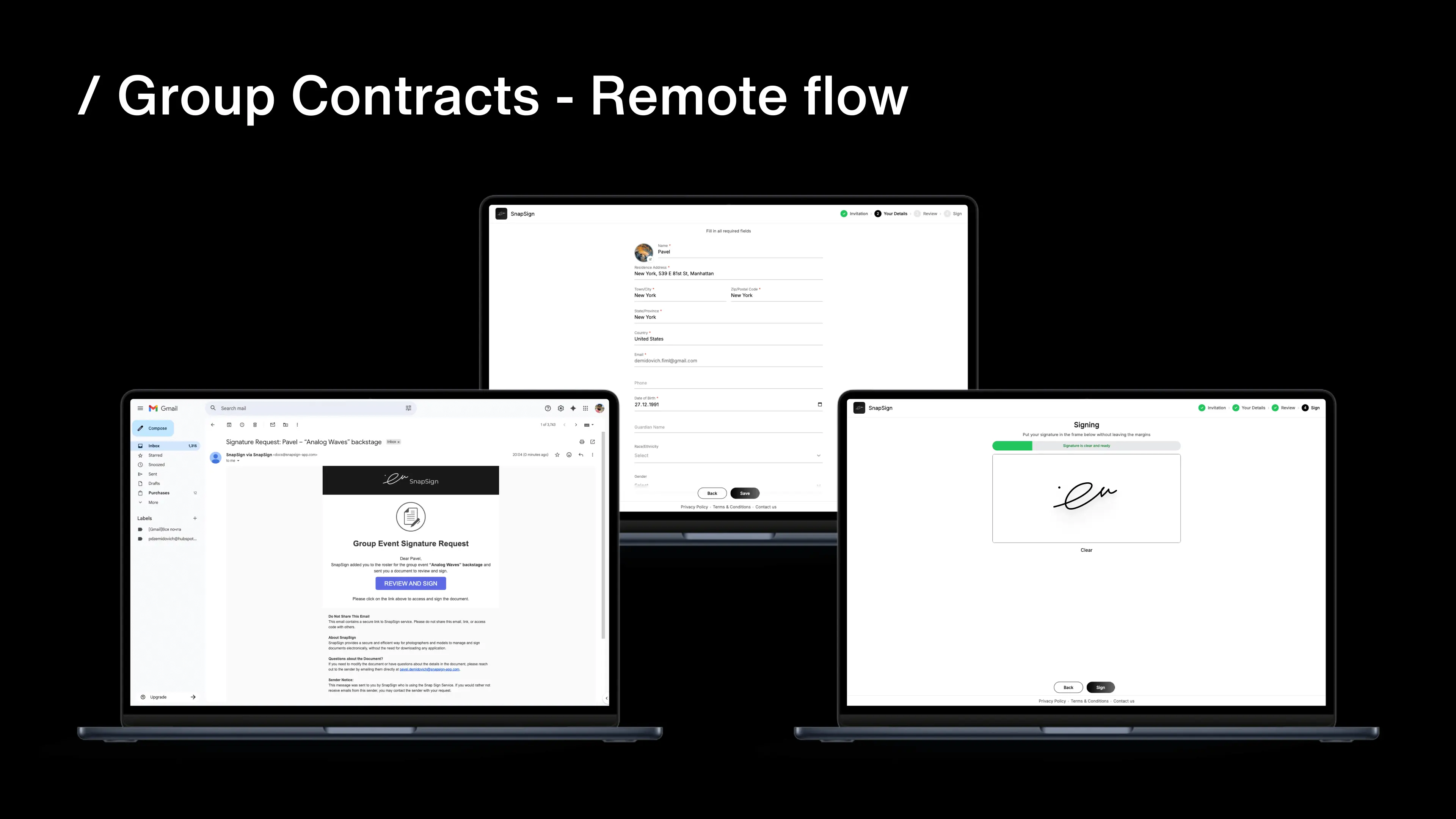 SnapSign Group Contracts: Simplify Model & Crew Agreements - group_contracts_remote_flow.webp