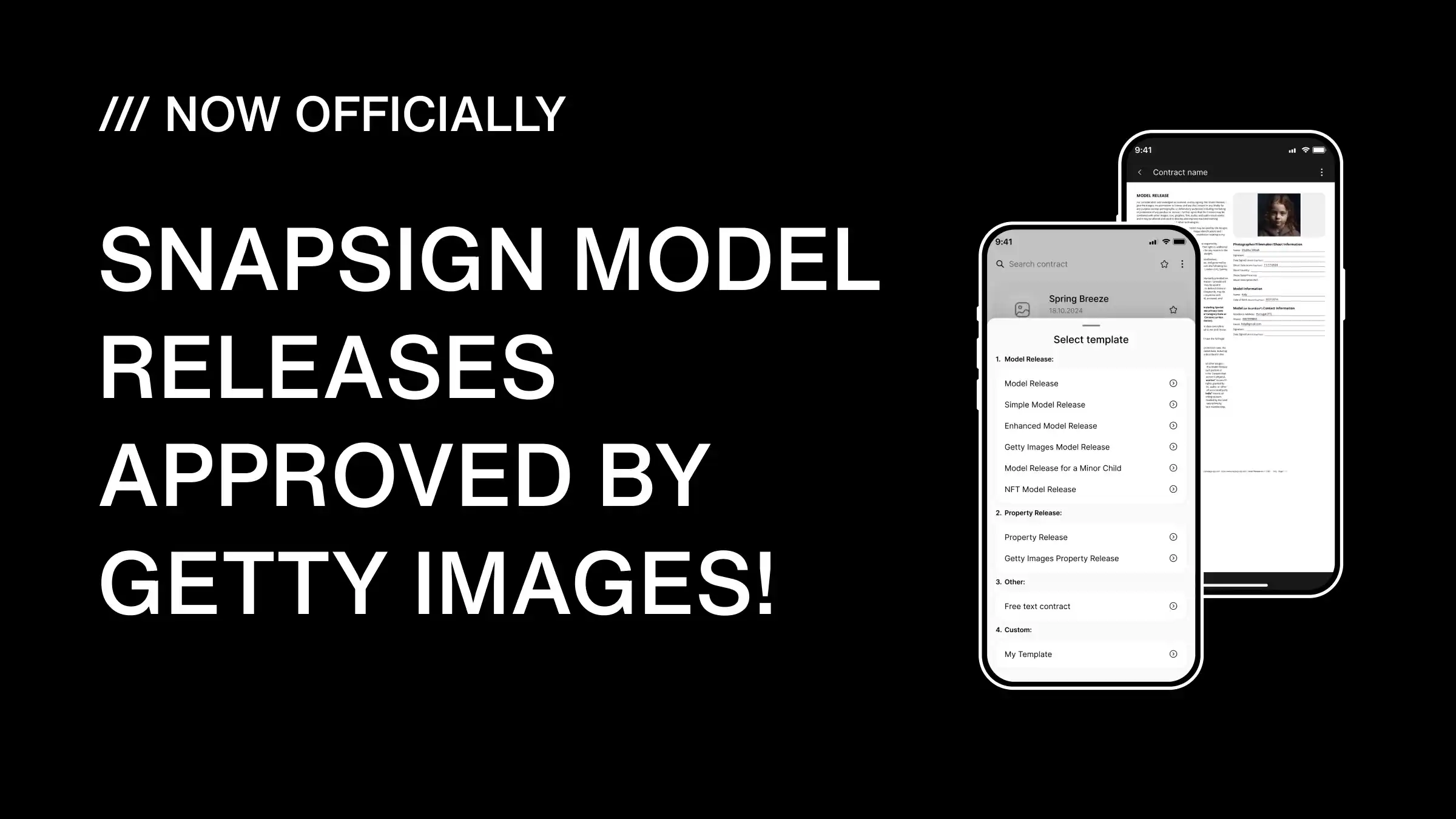 SnapSign Model Releases Meet Getty Images Standards